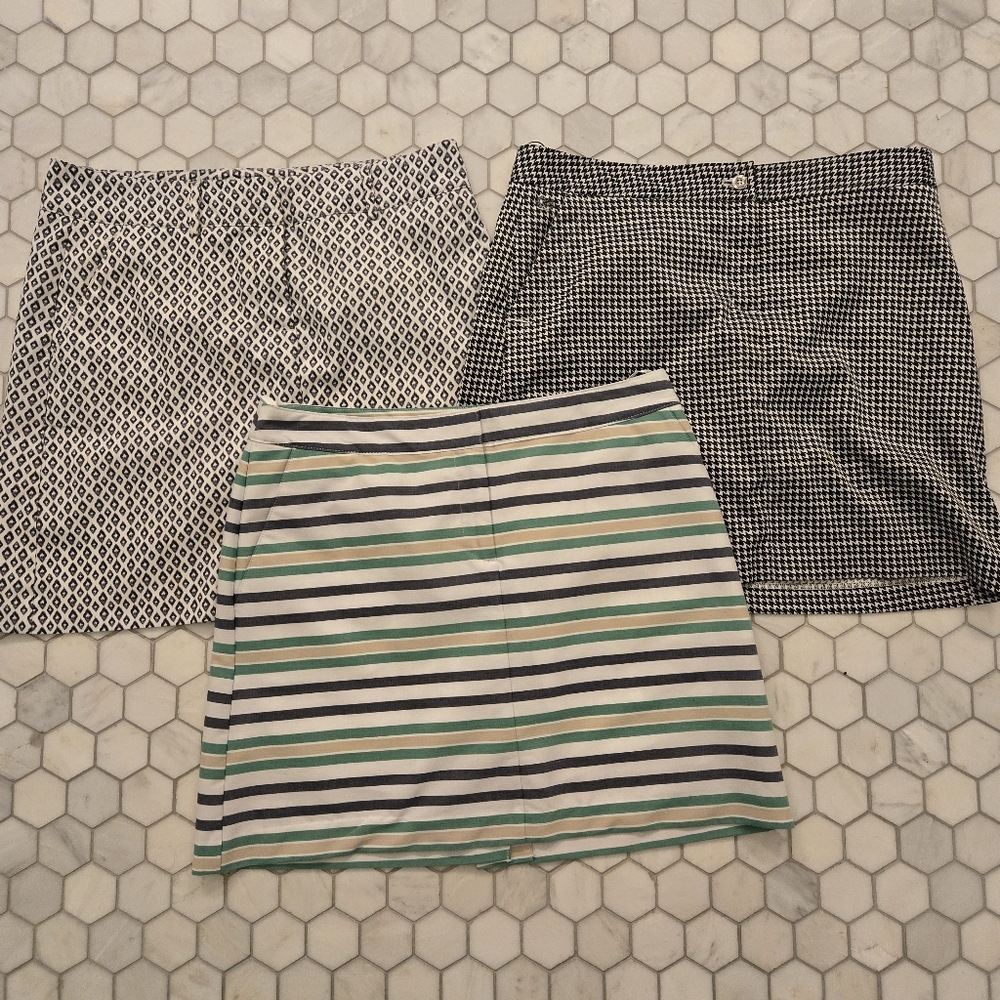 3 Izod size 6 performx golf skorts athletic pickleball ball tennis